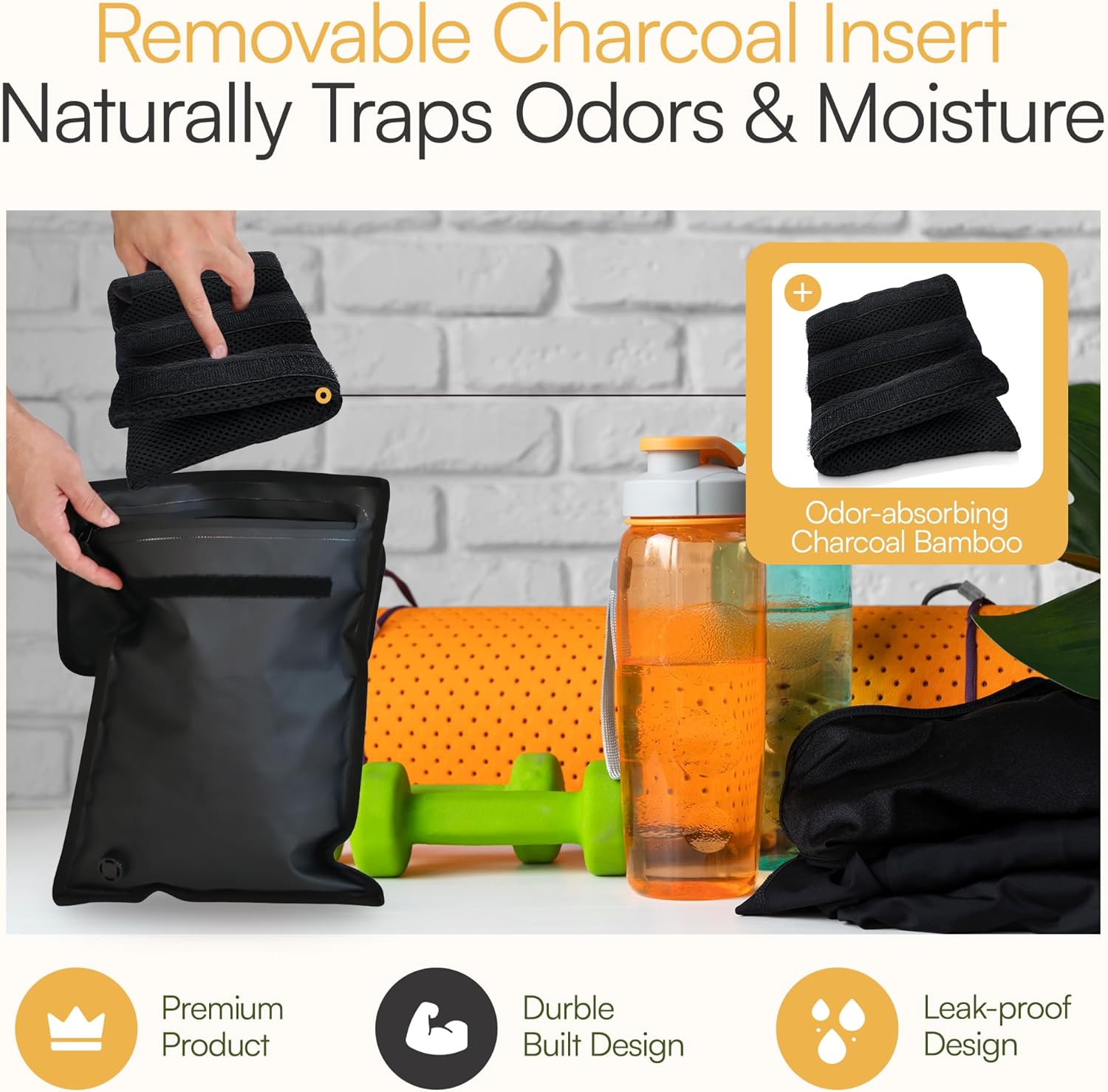 Wet Gym Clothes Bag Waterproof - Odor, Smell Proof Wet Bag for Swimsuit & Gym Use, Designed for Sweaty Clothes - Gym Laundry Bag - Ideal for Travel, Swimming, And Sports!