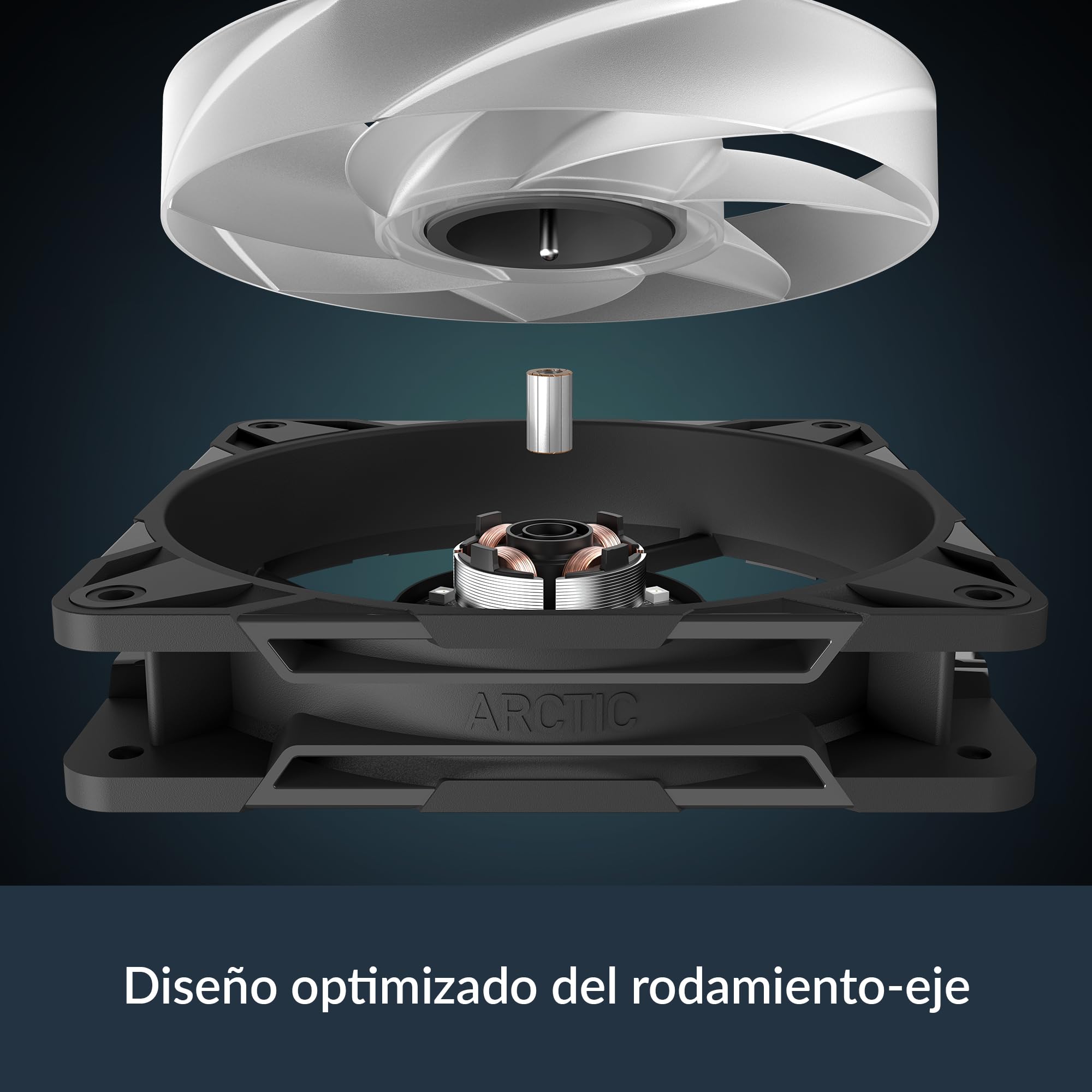 ARCTIC P12 Pro A-RGB (3 Piezas) - Potente Ventilador de Caja PC Premium, Case Fan PWM 120mm, Divisor cable en Y, 600–3000 rpm, 0 rpm <5% PWM, 5V Digital RGB, Rodamiento fluidodinámico, 4 Pines - Negro
