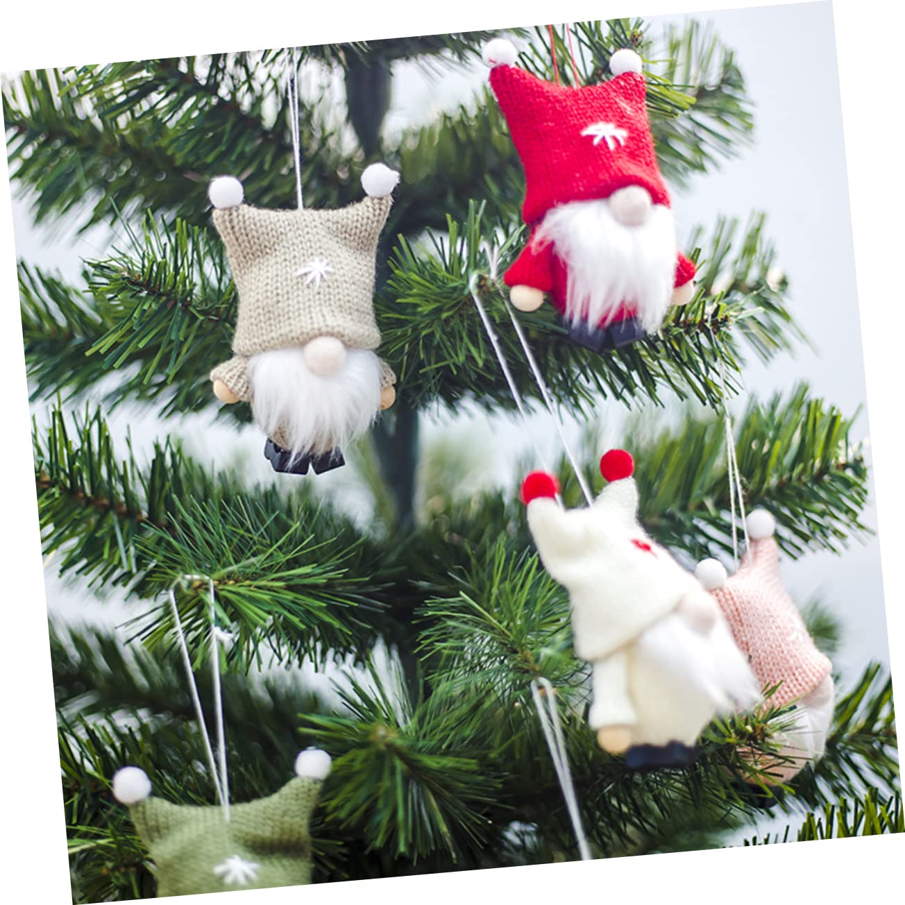 Amosfun STK Krippenschmuck Weihnachten Skandinavisch Weihnachtsmann Dekoration Verzierung Gefüllte Weihnachtswichtel Weihnachtszwerge Schwedische Tomte Ornament Nordisch Kunsthandwerk