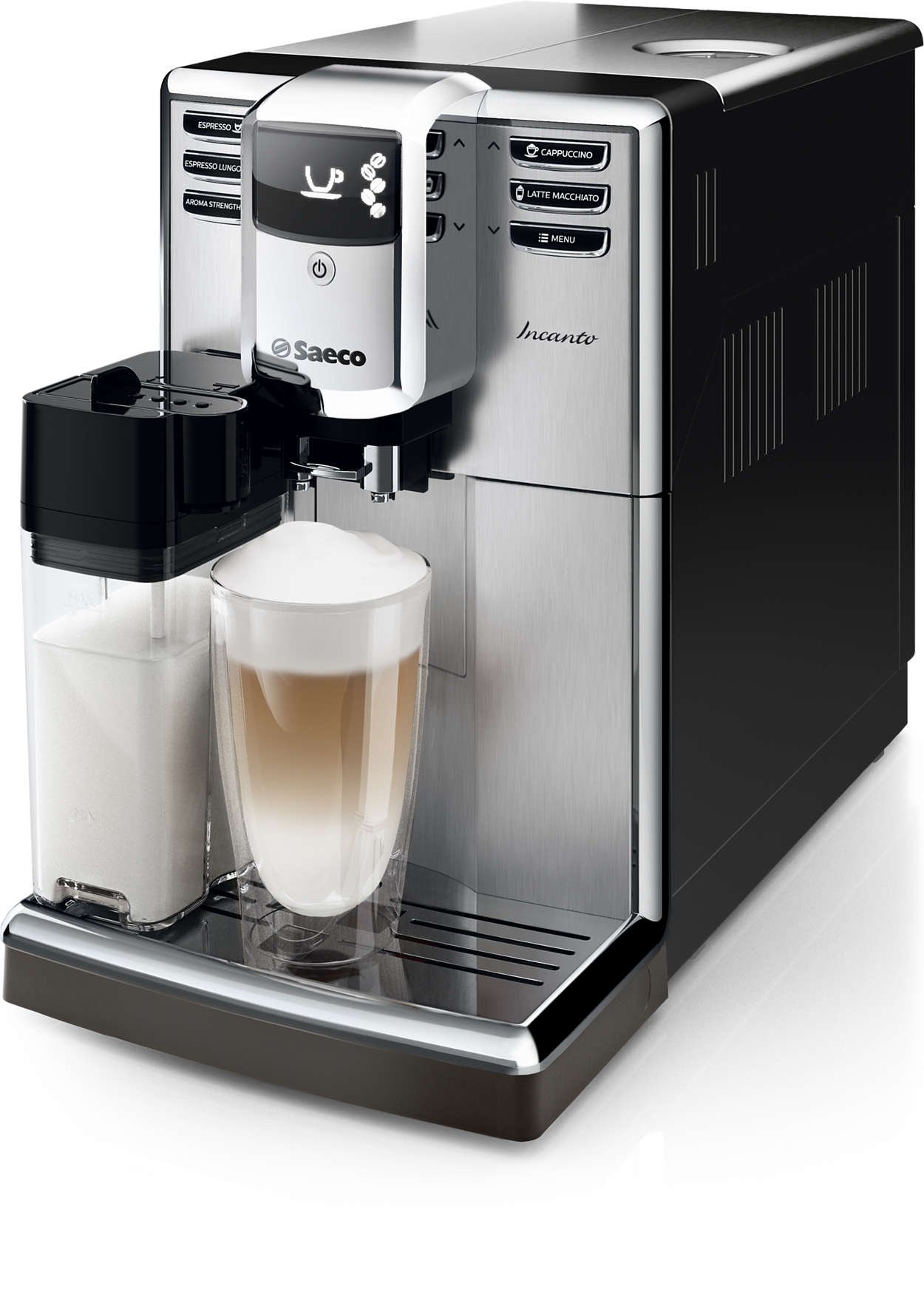 Saeco HD8917/01 Incanto, machine à café automatique, écran LCD, carafe à lait