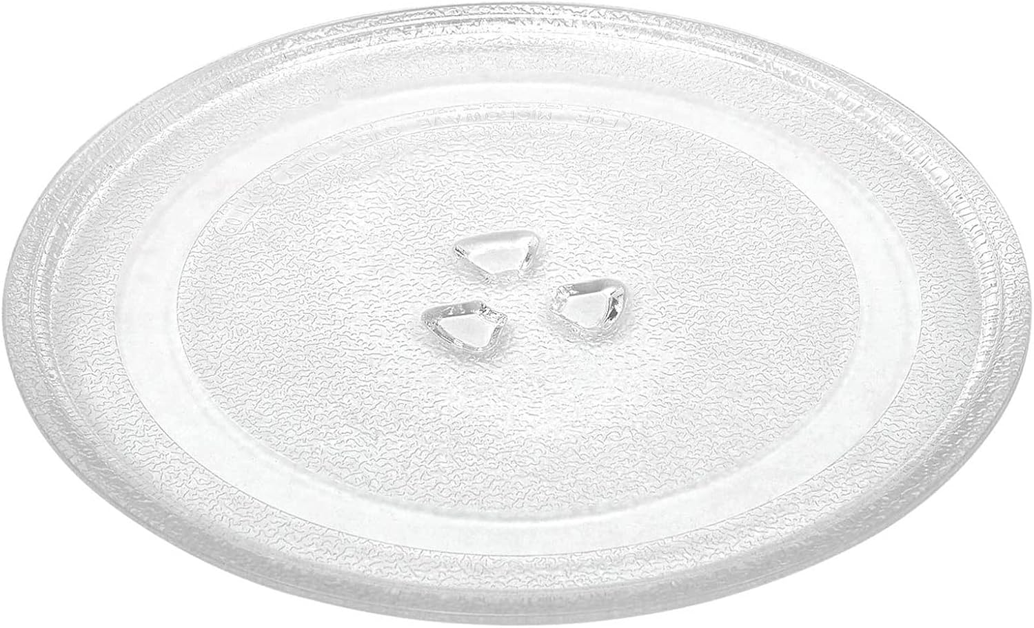 Microwave Glass Tray Abrasion Resistants Microwave Plate Replacement With Turntable Motor Couple And Microwave Turntable Ring, For Small Microwaves, Replacement Flat Base Glass Tray