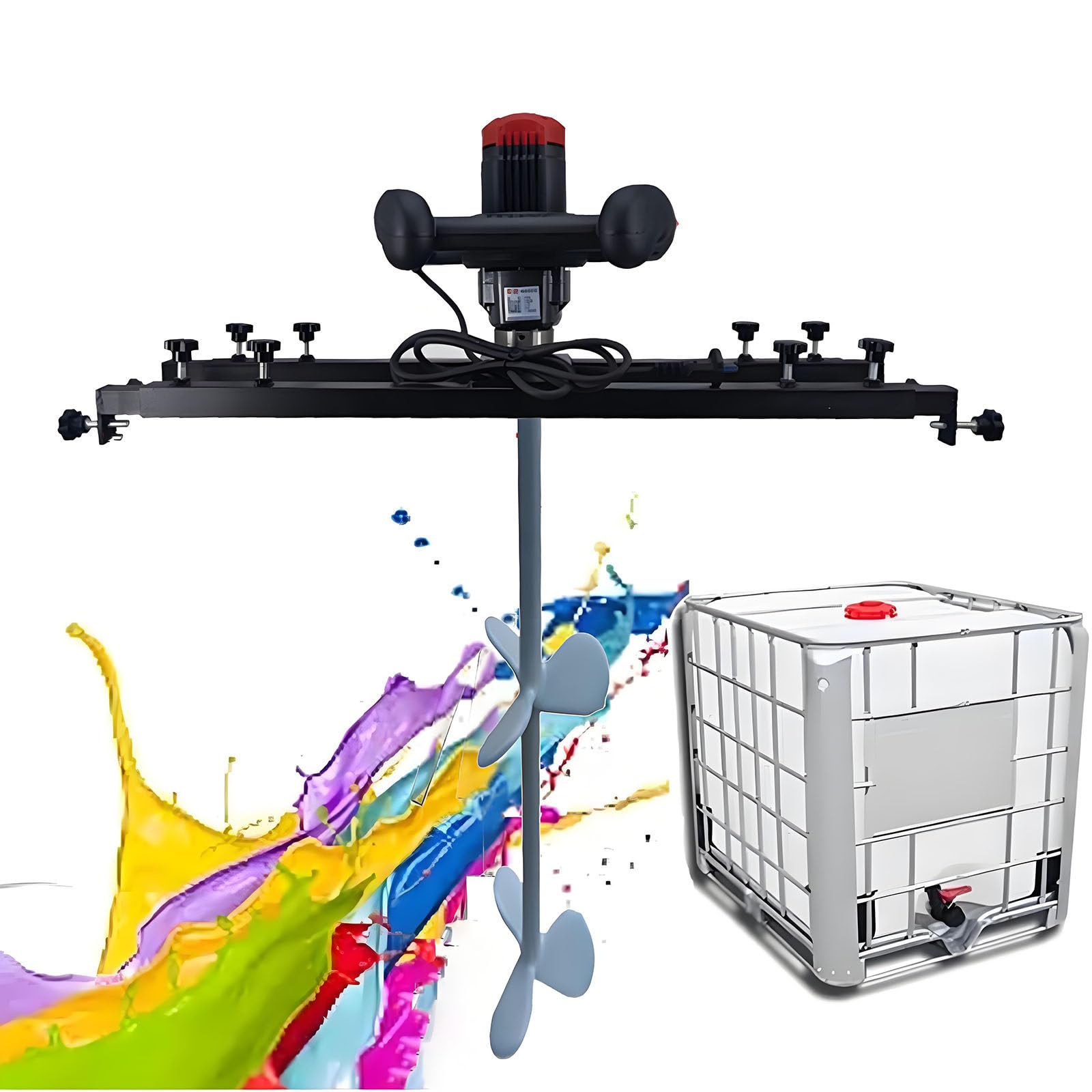 Elektrische Tankmischmaschine, 3280 W IBC Rührwerk, Handschlammmischer zum Mischen von Farbe, Tinte und Lebensmitteln, robuste elektrische Mischausrüstung (size_name C)