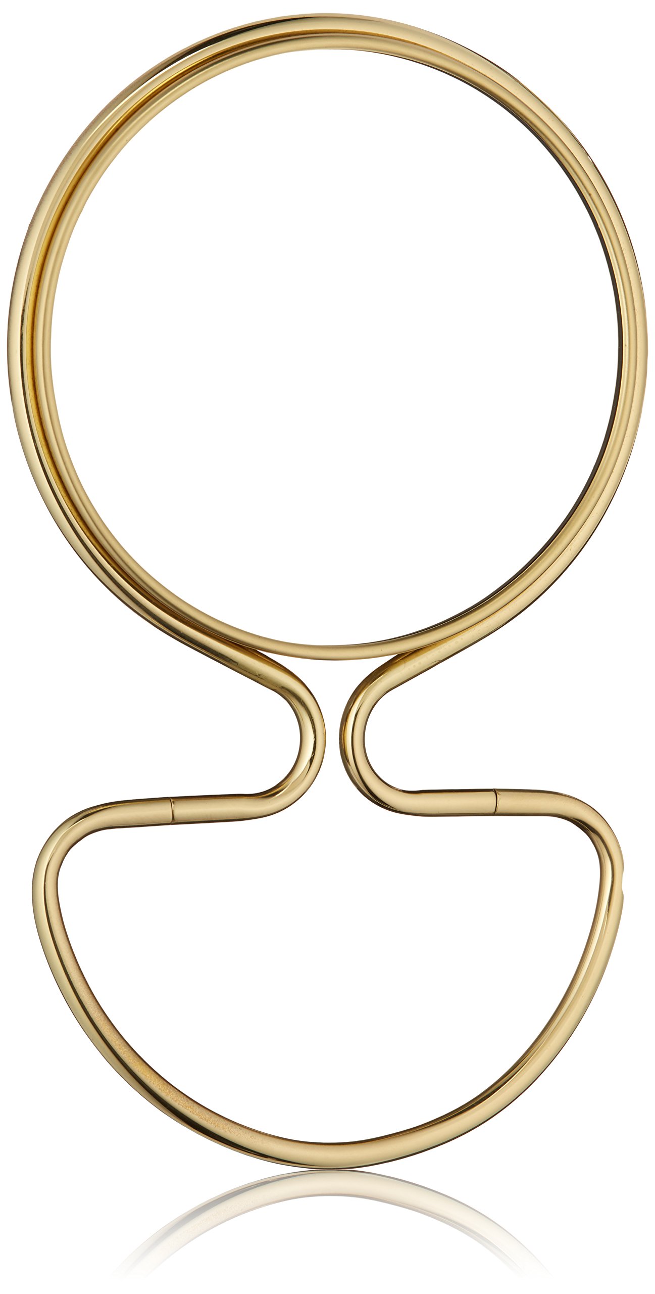 Folding Stand Double Sided Mirror, Brass, 0.5 lb.