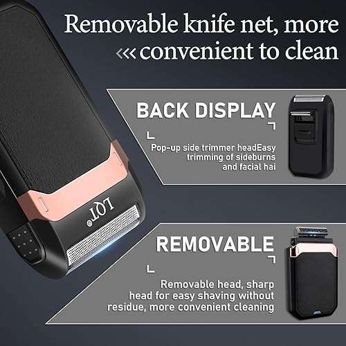 Miniatura 7 de Juego de cortapelos profesional para hombres, recortadores de peluquería recargables inalámbricos para cortar el cabello, afeitadoras eléctricas,
