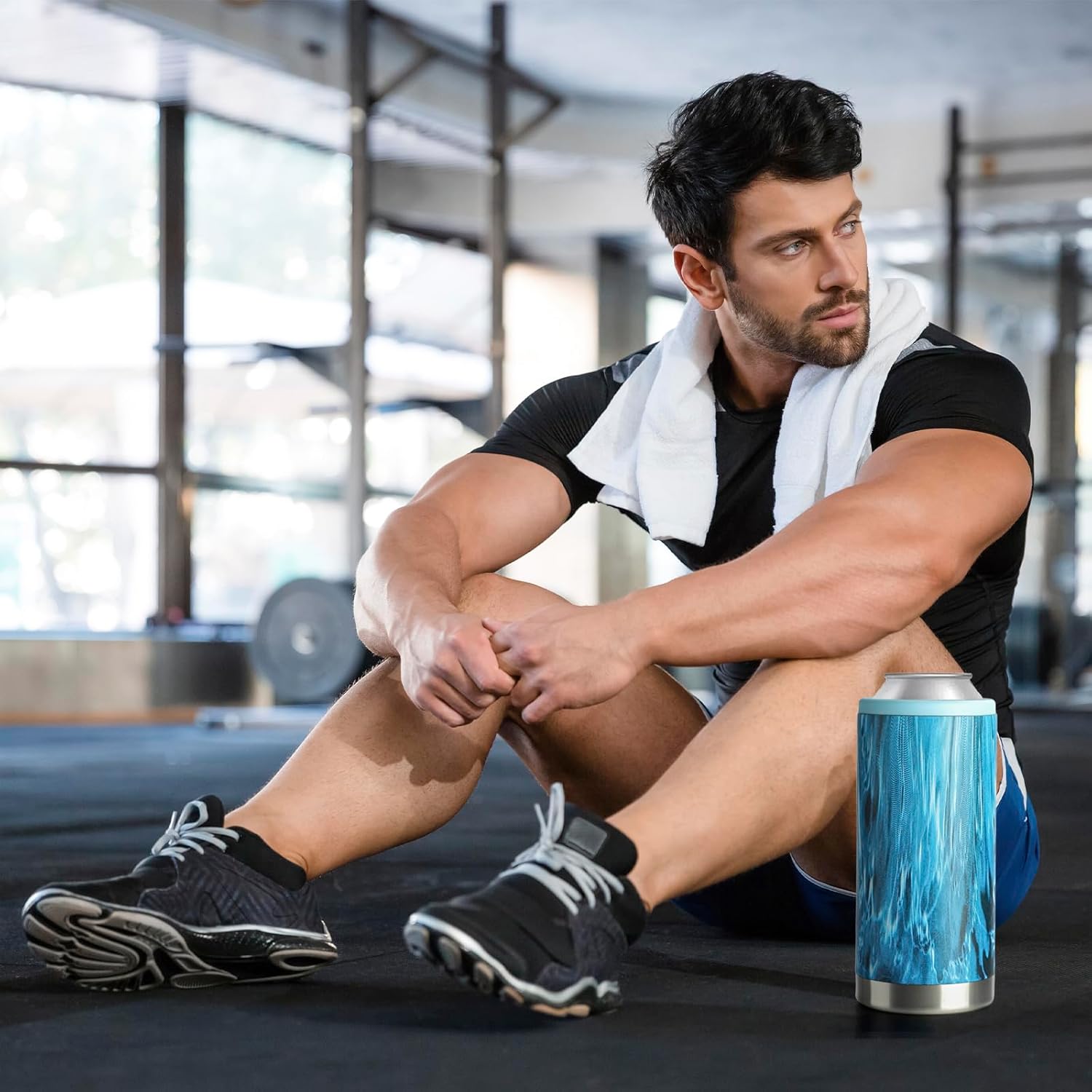 Skinny Can Cooler Double Wall Stainless Steel Insulated Can Holder, 12oz Beverage Sleeve, Drink Holder,for Slim Beer, Hard Seltzer and Energy Drinks(Blue) - Image 7