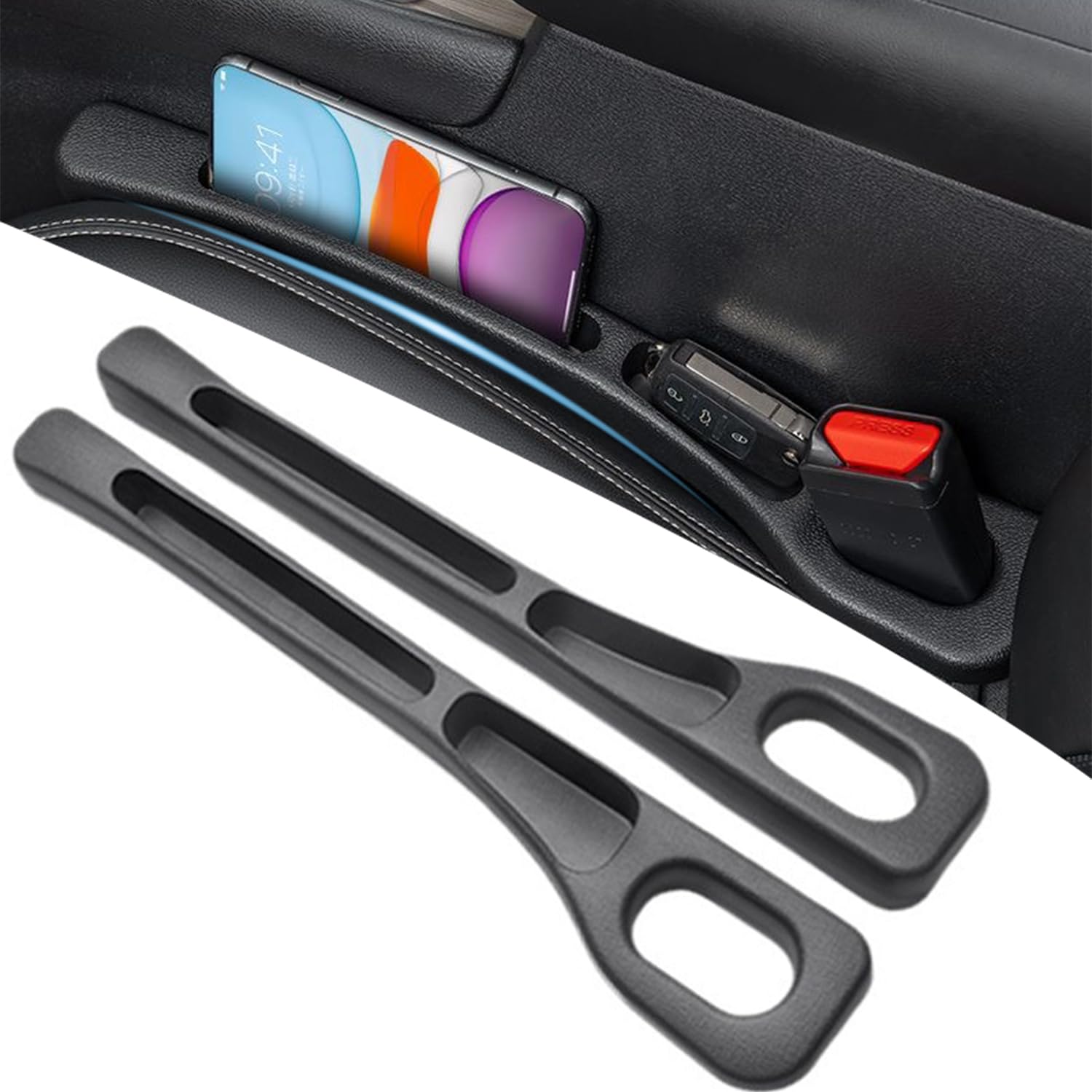 Wedslk A/Black Vehicle Mounted Gp Lek Proof Filling Strip For Mercedes-Benz C-Klsse T-Modell Kombi Silber W205 S205, Cr Set Gp Filler Orgniser, Cr Console Orgnizer Storge,