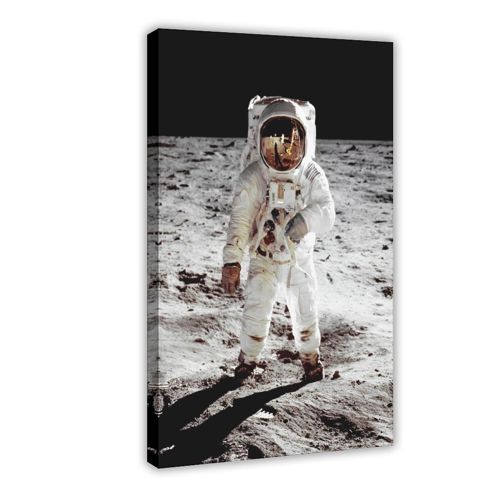 Bareronor Astronaut Moon Poster Canvas Poster Bedroom Decor Landscape Office Room Decor Gift 16" L X 24" W