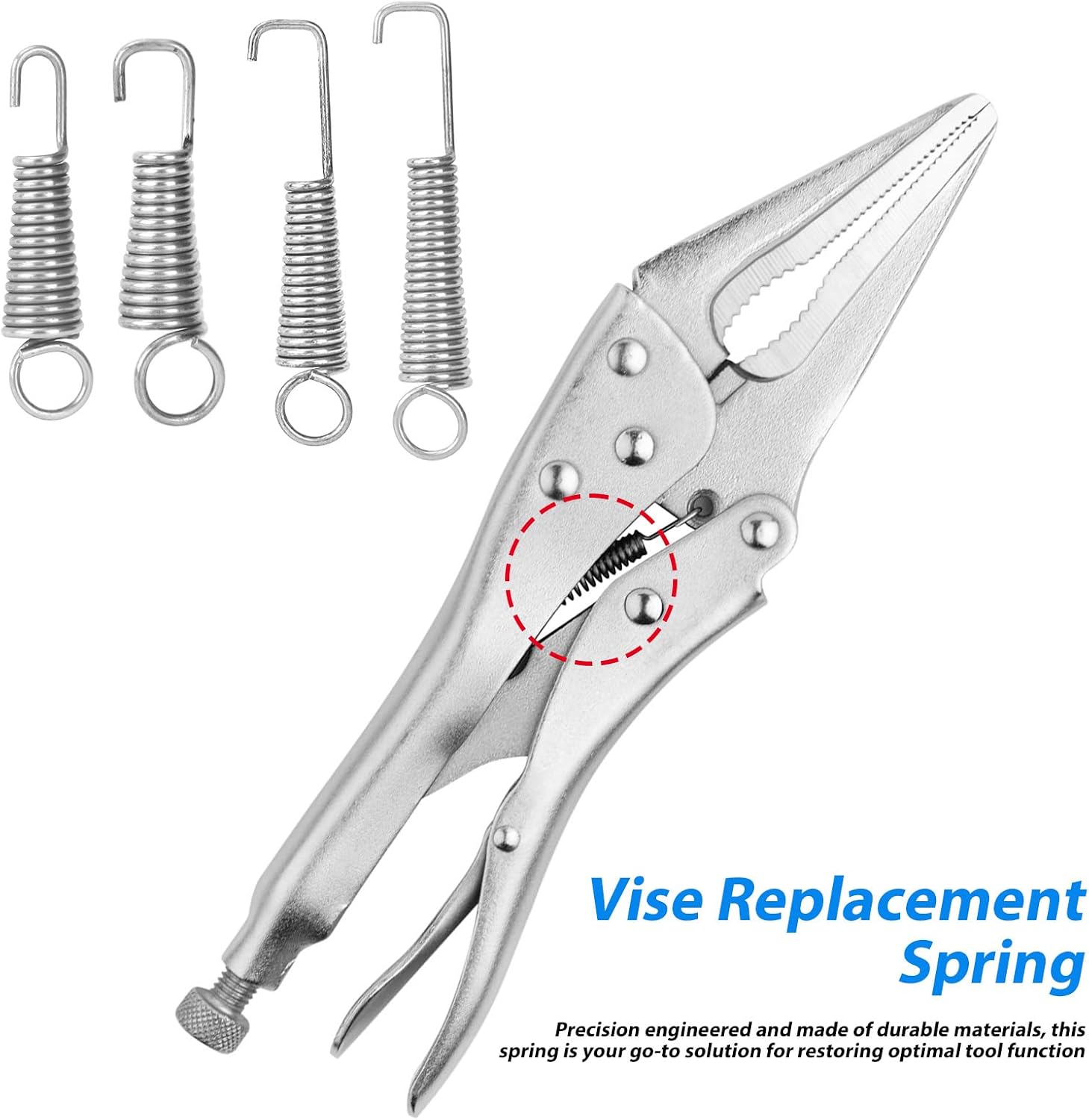 24pcs Vise Grip Spring Clamp, Carbon Steel Replacement Springs for Pliers Compatible with Irwin Vise Grip Locking Pliers (30, 40, 50, 55 mm)