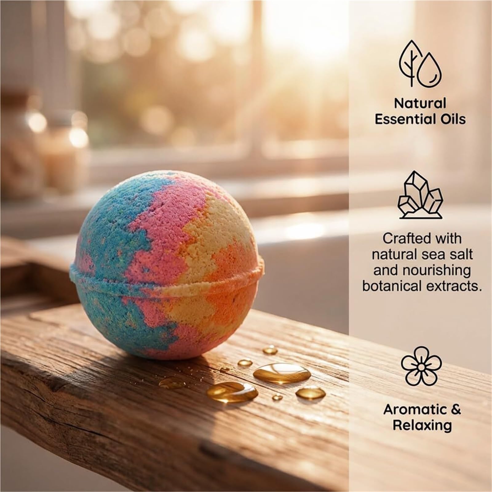 Bombas De Baño For Niños, Bombas De Baño Con Aceites Minerales De Sal Marina Con Sorpresa De Baño Mejorada En El Interior, Hechas A Mano For Hidratar La Piel Seca(Blue 24pcs)
