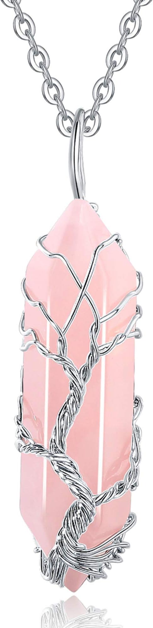 Wire Wrapped Crystal Point Necklace