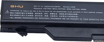 GHU ProBook 4510s 4520s Laptop Battery 58Wh Replacement for HP ProBook 4515s 4710s, Compatible with 513129-361 535753-001 572032-001 HSTNN-1B1D