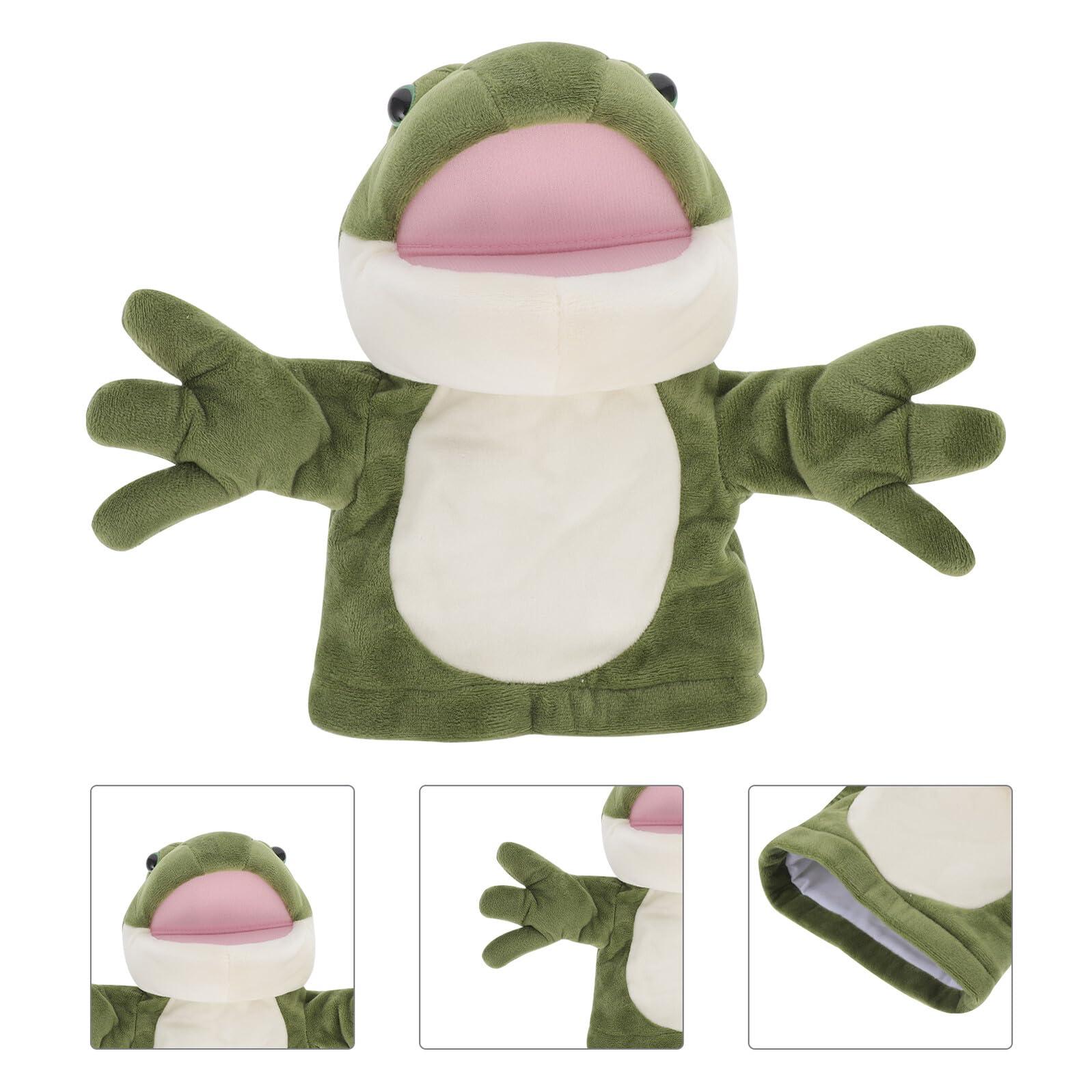 ERINGOGO Marioneta de Mano Rana de Peluche Juguete Infantil Interactivo para