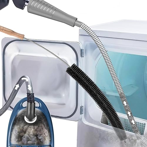 Miniatura 8 de Sealegend V2 Kit limpiador para la ventilación de la secadora accesorio para manguera de vacío cepillo removedor de pelusas potente manguera de