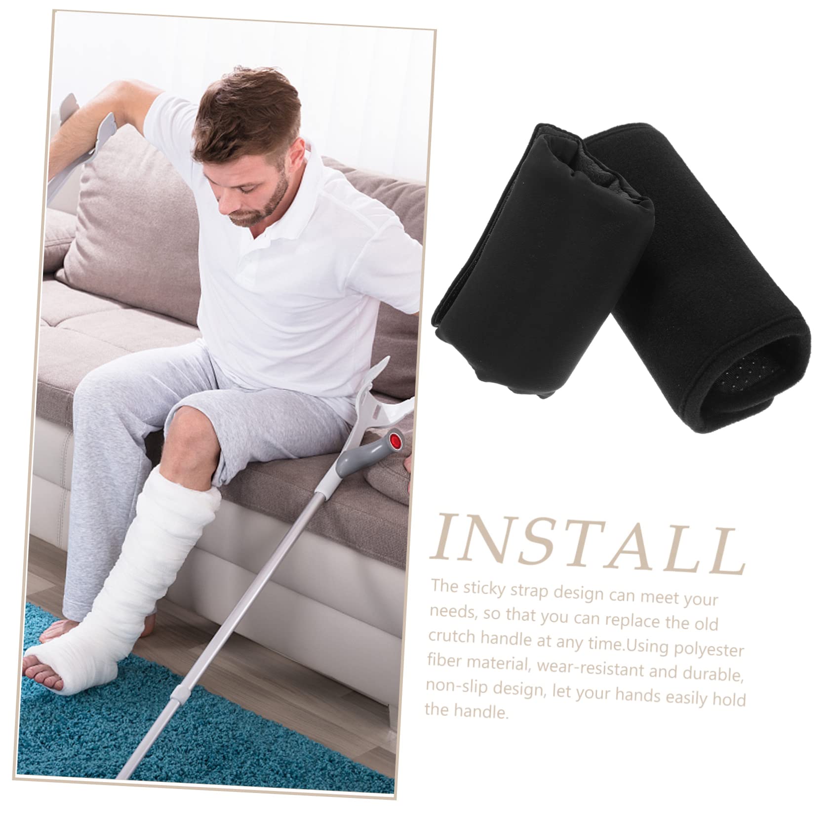 MAGICLULU 2juegos Almohadillas Acolchadas Para Muletas Cojín Para Axilas Reemplazo De Empuñaduras De Muletas Material Antideslizante Instalación