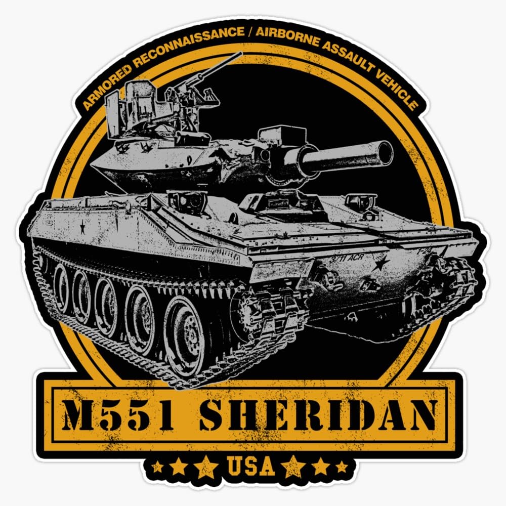 M551 Sheridan Window Bumper Sticker Decal 5"