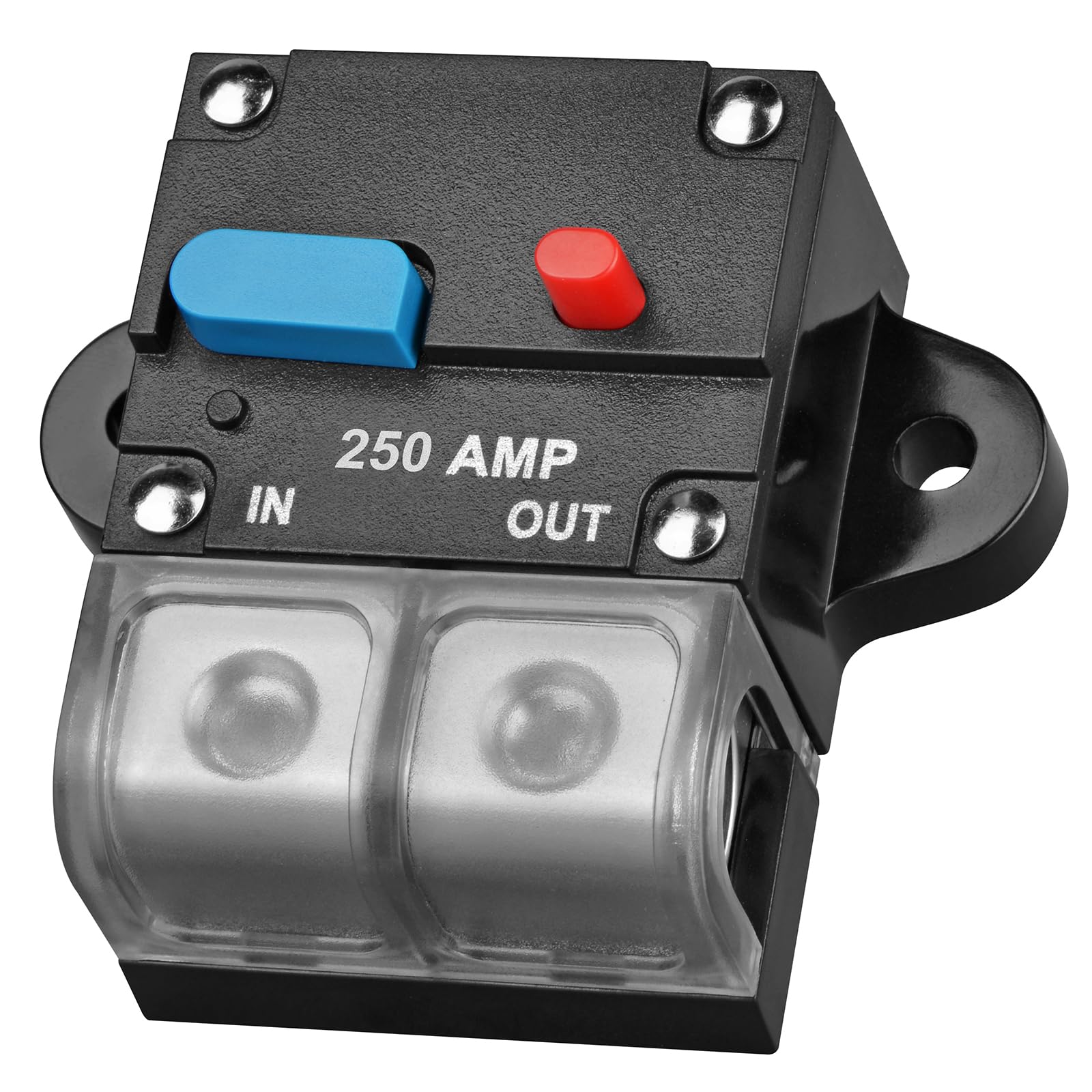 Portafusibles de 250 A, inversor de corriente para coche, energía solar en línea, interruptor de circuito con cubierta impermeable para motor, coche, barco marino