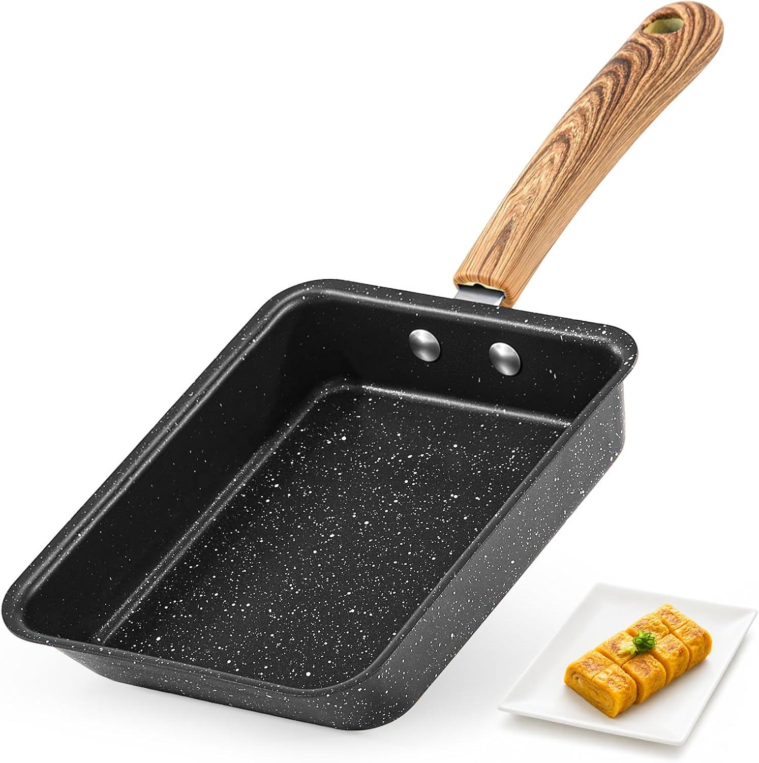Tamagoyaki Pan Square Japanese Omelet Pan Egg Skillet 6 x 8 Inch