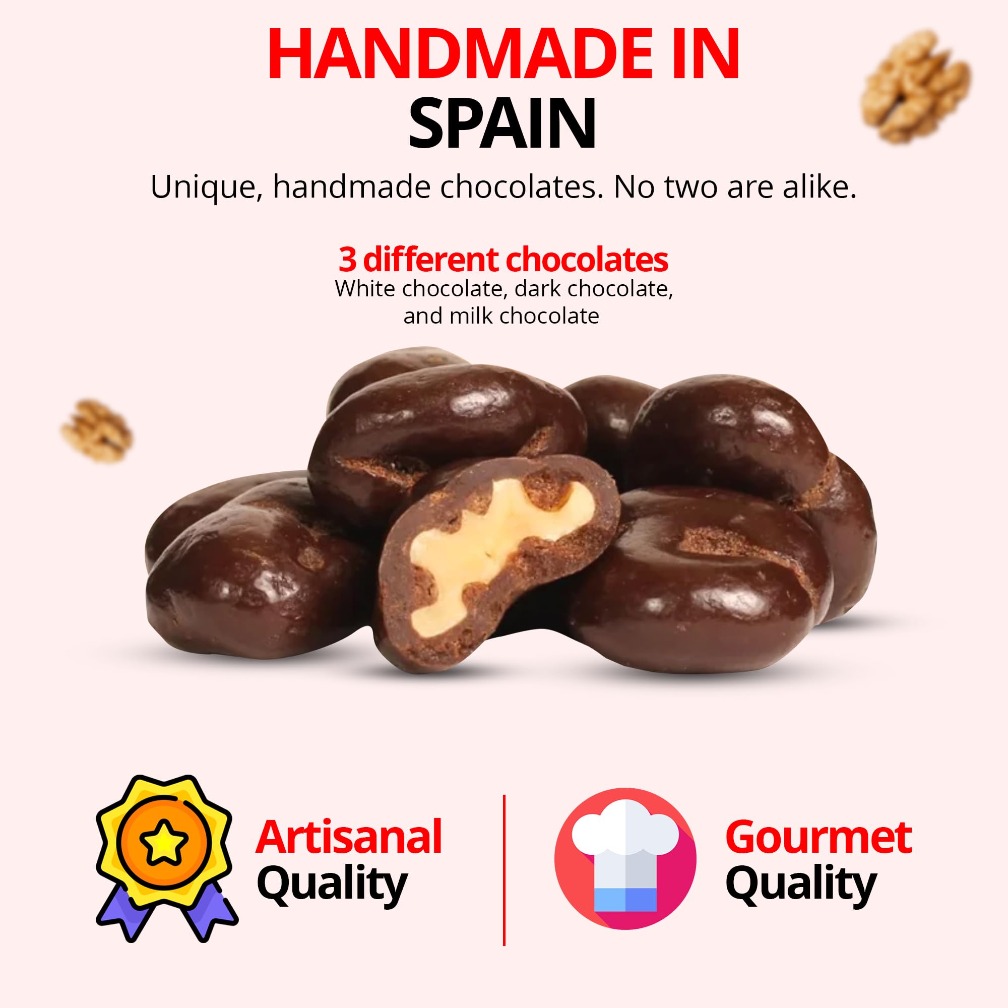 CHAMBALL Caja de Bombones Gourmet – Chocolates Originales para Regalar con Fresas, Naranja, Almendras, Pistachos y Nueces, Artesanales | Bombones para regalar, Chocolate Belga, Caja Regalo Chocolate