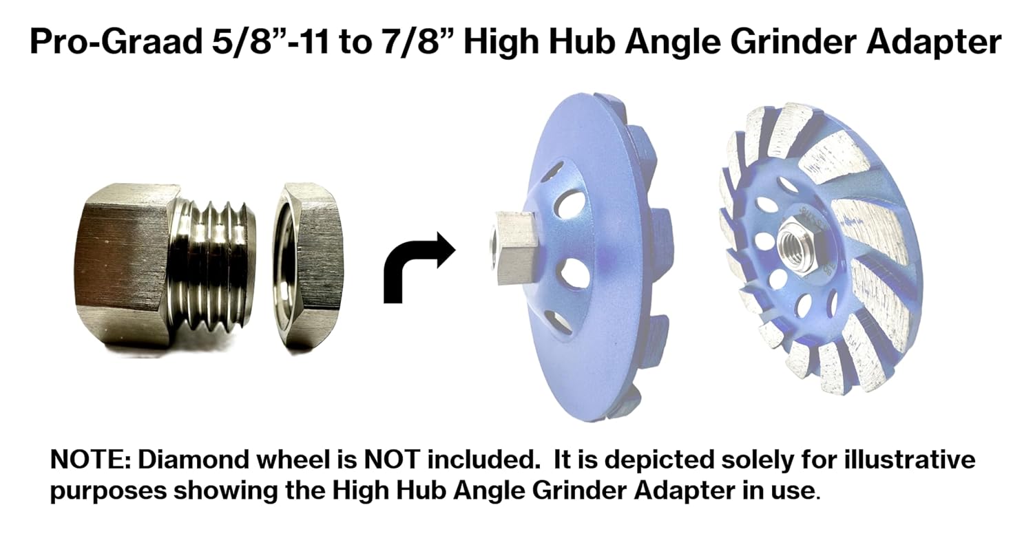 7/8” to 5/8-11 High Hub Angle Grinder Adapter