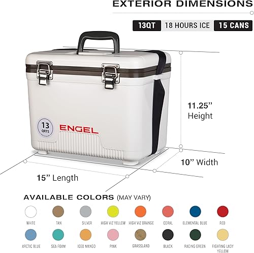 Miniatura 2 de ENGEL Lonchera hermética de 13 cuartos de galón a prueba de fugas, hermética, caja de secado y pequeña lonchera rígida para hombres y mujeres