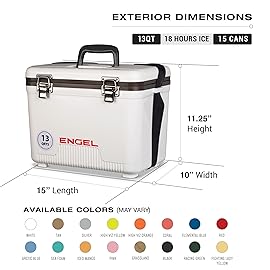 Engel UC13 13 Quart Leak-Proof, Air Tight, Drybox Cooler and Small Hard Shell Lunchbox for Men and Women in Yellow High-Visibility