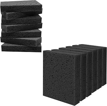 7 - Pack + 6 - Pack Large Natural Cellulose Sponges, Black
