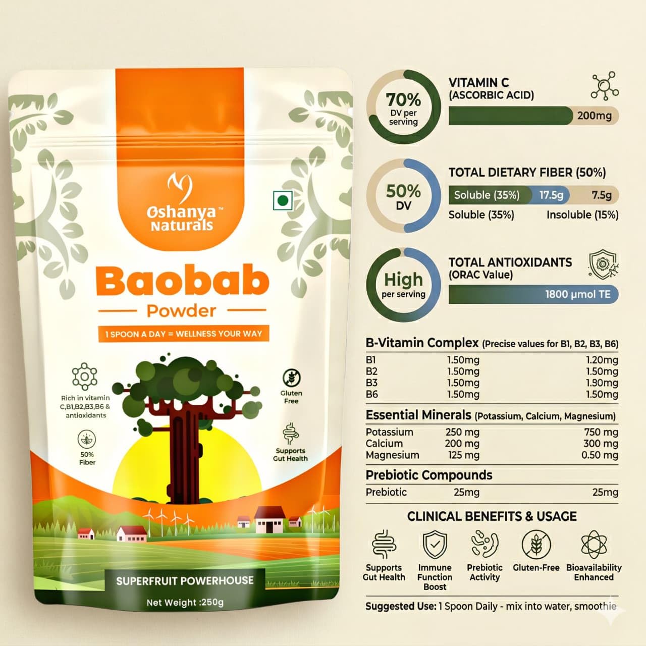 Baobab Powder 250g — Amazon image 6