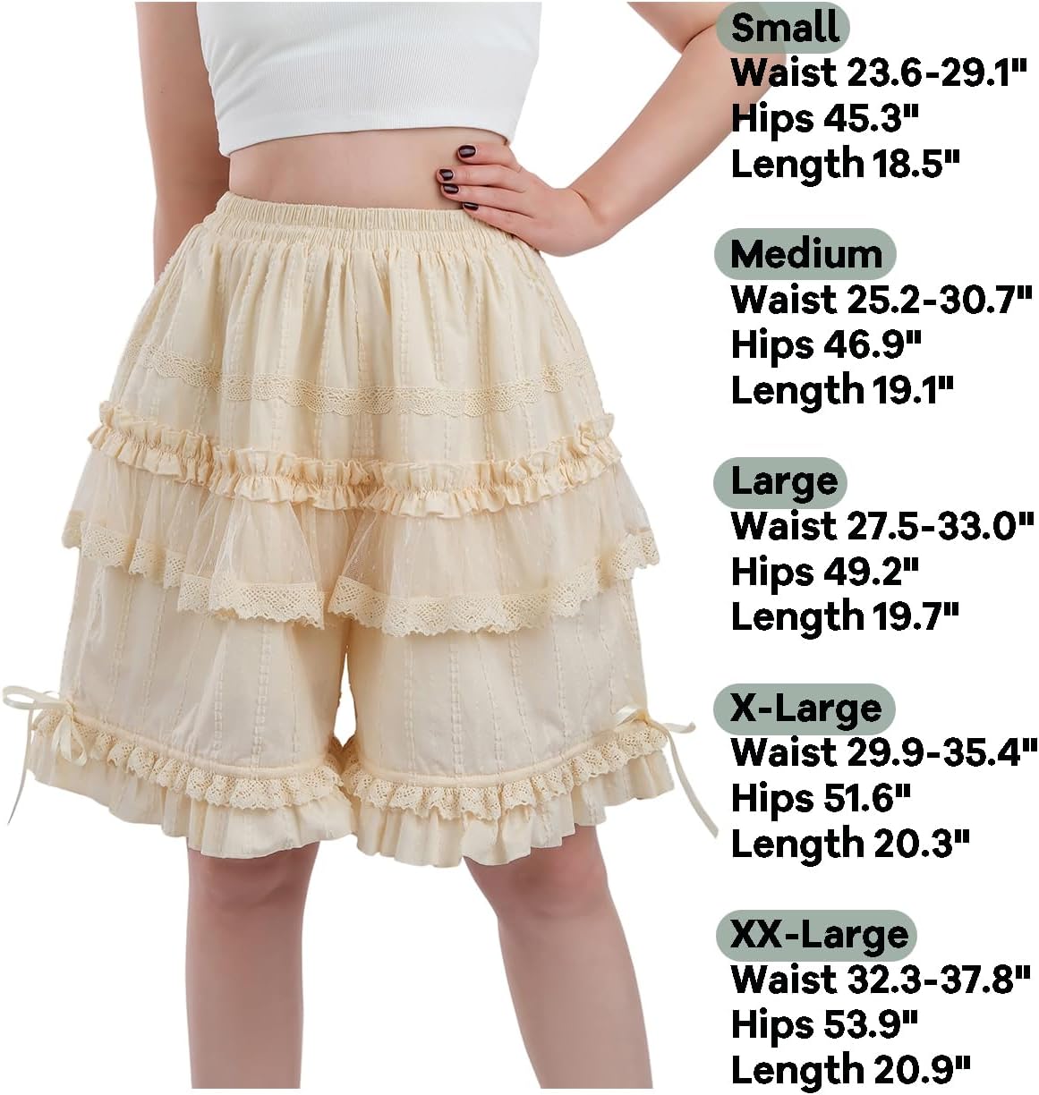 Bloomer Shorts for Women Under Dress Ruffle Pumpkin Pants Boy Short Panties Pantaloons