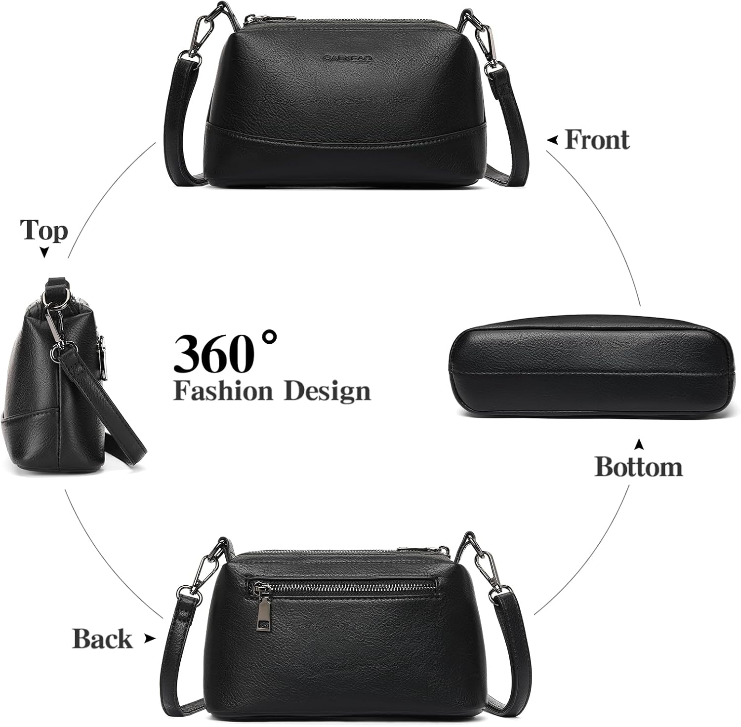 GAEKEAO Crossbody Bags for Women Small Cross Body Bag Genuine Leather Camera Bag Purse with Adjustable Strap - Image 7