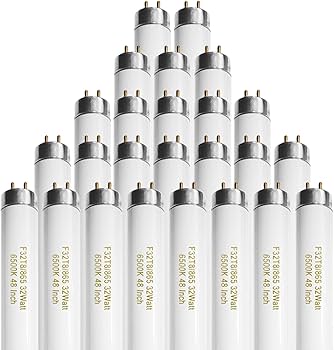 Konideke 25 Pack T8 Fluorescent Bulbs 4 Foot, F32T8/865
