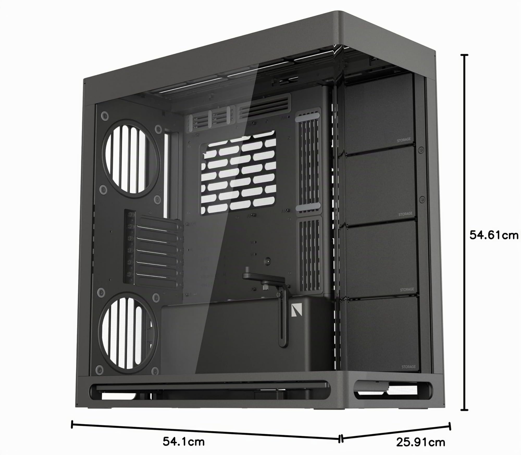 HAVN HS 420 PC-Geh?use, Midi-Tower, E-ATX, Tempered Glass - schwarz