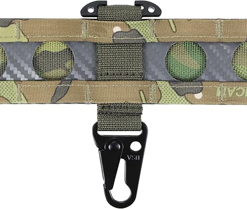 Miniatura 7 de Clip de engranaje táctico Gancho de choque Mosquetón colgante T-Mount MOLLE Webbing Cinturón de batalla Clip Metal Llavero Chaleco Accesorios