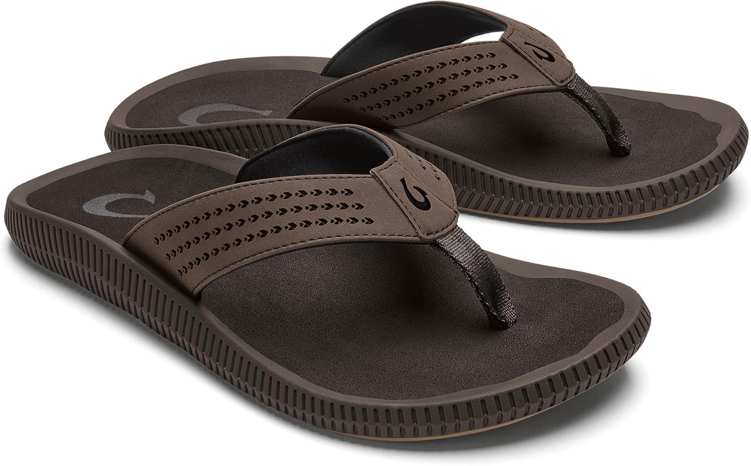 OLUKAI Ulele Men's Beach Sandals, Water Resistant Flip Flops, Arch Support & Comfort Fit, Lightweight & Durable, Enhanced Grip & Traction - Image 4