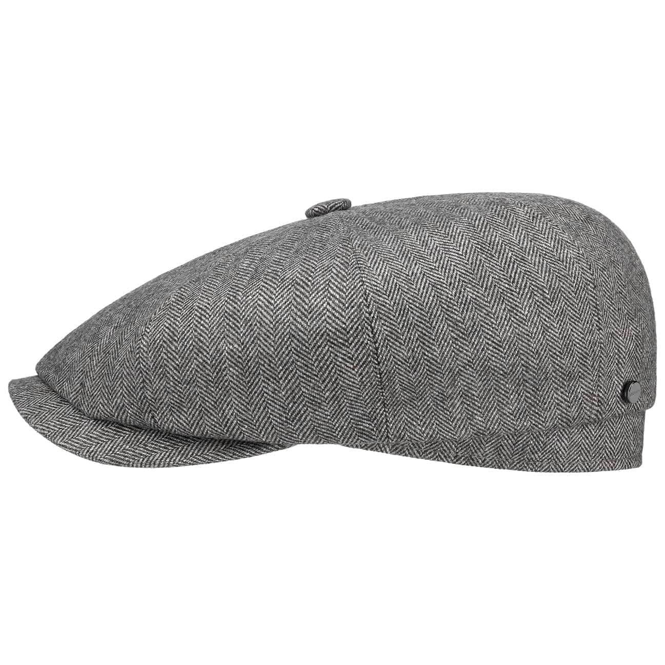 Stetson Hatteras Cashmere Silk Flat Cap Men Grey 7 1/2
