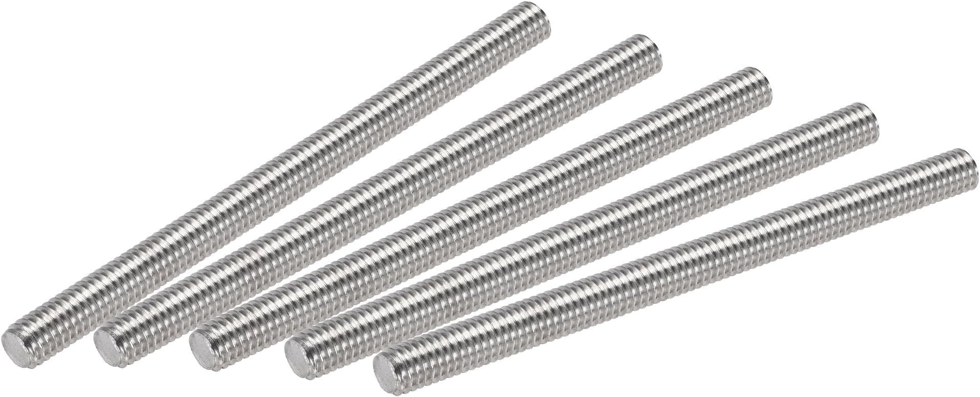 15Pcs M6 x 80mm Fully Threaded Rod 304 Stainless Steel Right Hand Threads,M6-1.0 Thread Pitch