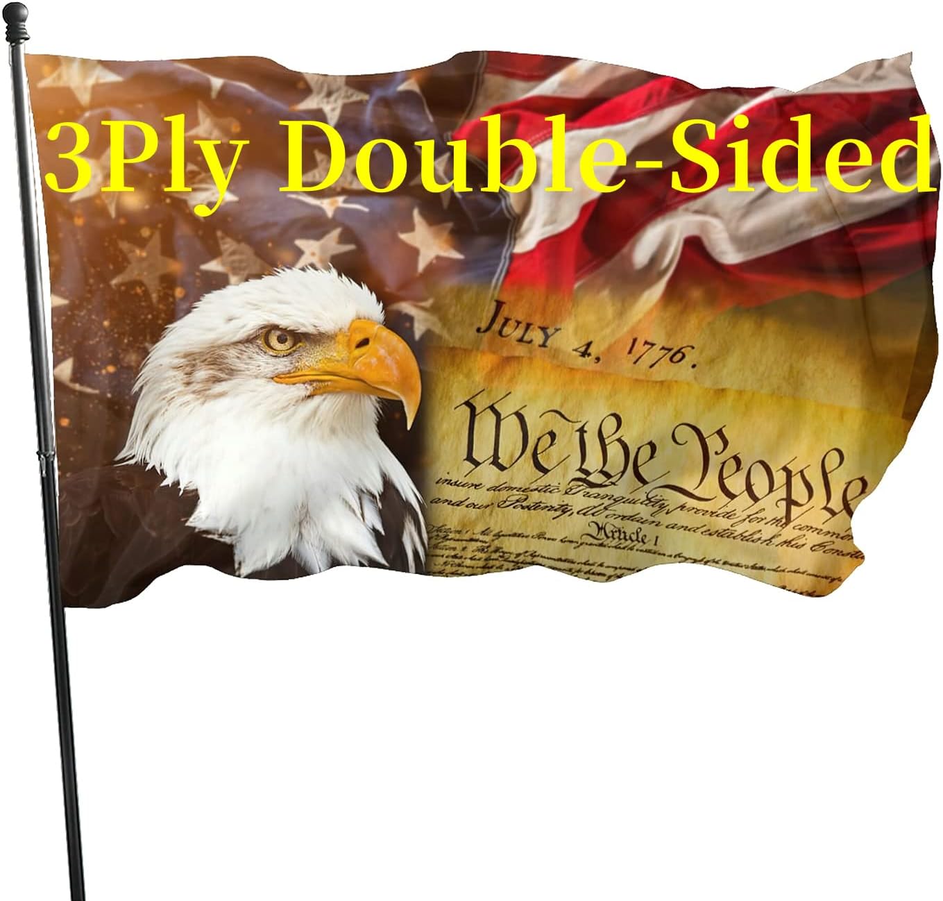 YukaBa Chivas Fans Flag - 3x5 Ft Double Sided Guadalajara Soccer Mexico Flag