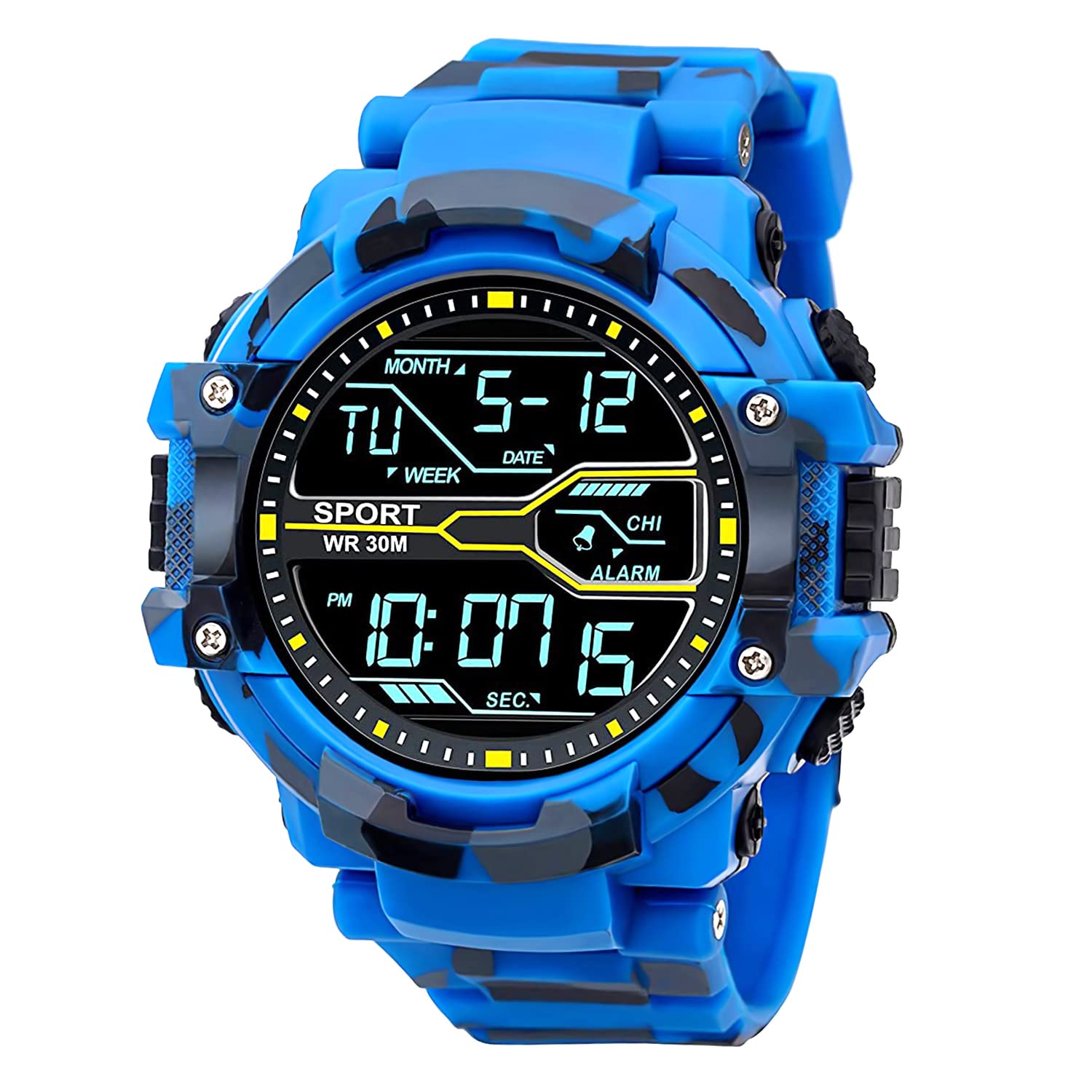 IIK COLLECTION Silicone Army Design Strap Multi Functional Sports Digital Dial Mens Watch, Band_Rose Gold (B09YRHWN6Z) Amazon Price History, Amazon Price Tracker