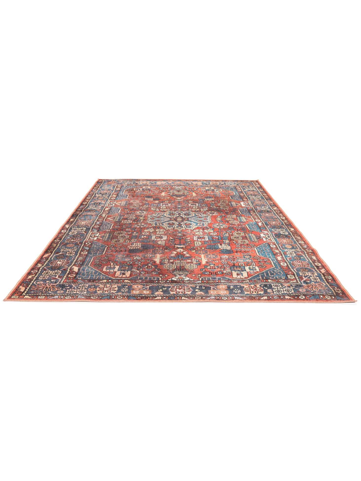 RugVista Galaxy Oriental, Dywan, Orientalne, 120 x 180 cm, Prostokąt, Niski, Pokój dzienny, Sypialnia, Kuchnia, Prać w pralce, Rdzawy/Niebieski