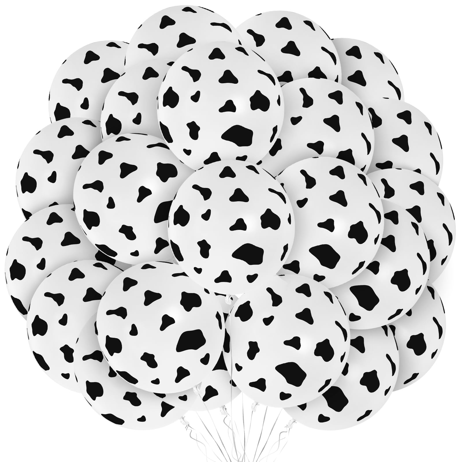 YOTHORN 50 Pcs Cow Balloons,Cow Print Balloons Animal Print Thick Latex Balloons Cow Farm Theme Party Decorations for Birthday Baby Shower Wildlife