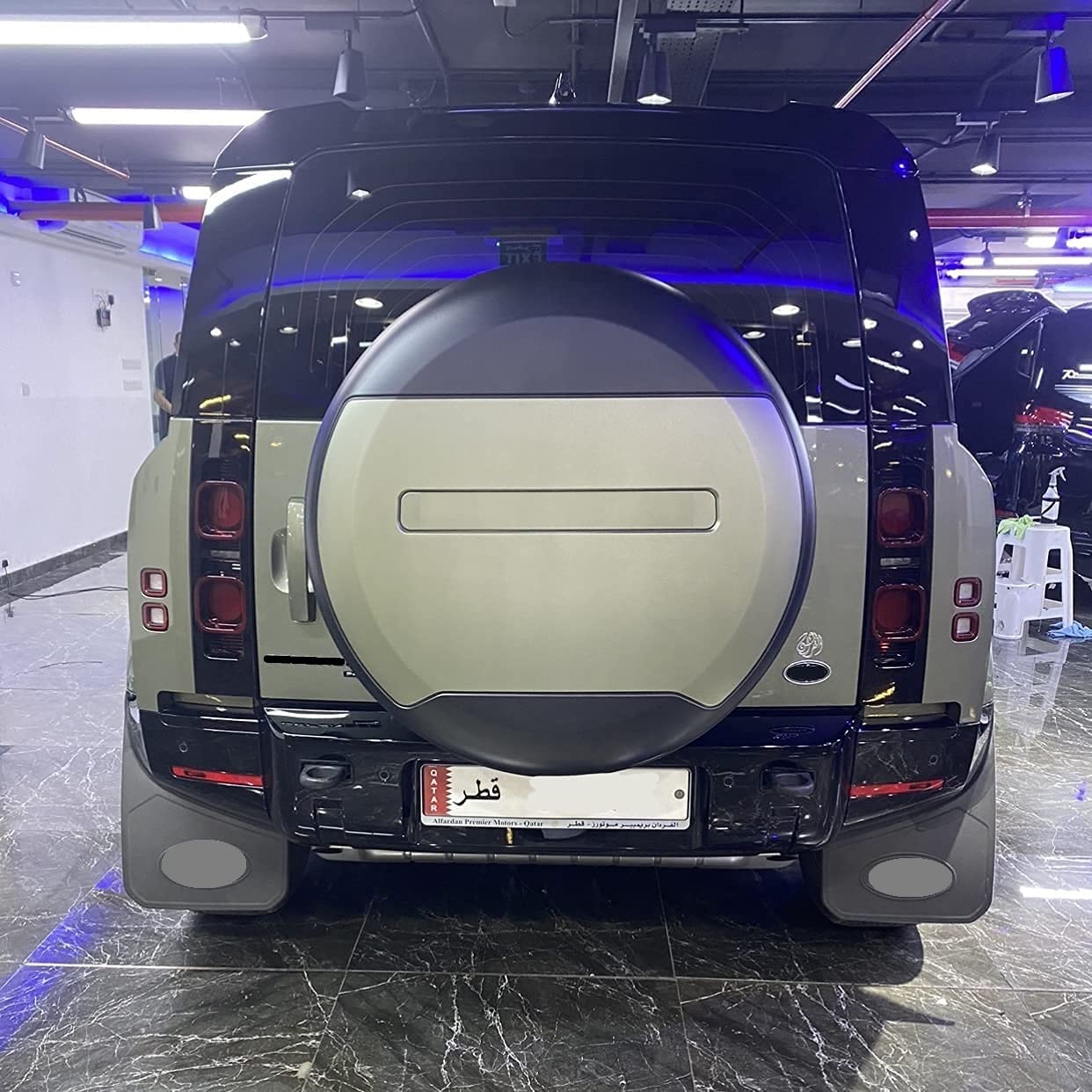 CHEYA ABS Plastic Compatible with Land Rover Defender Accessories Car Trunk Spare Tyre Tire Cover Fi