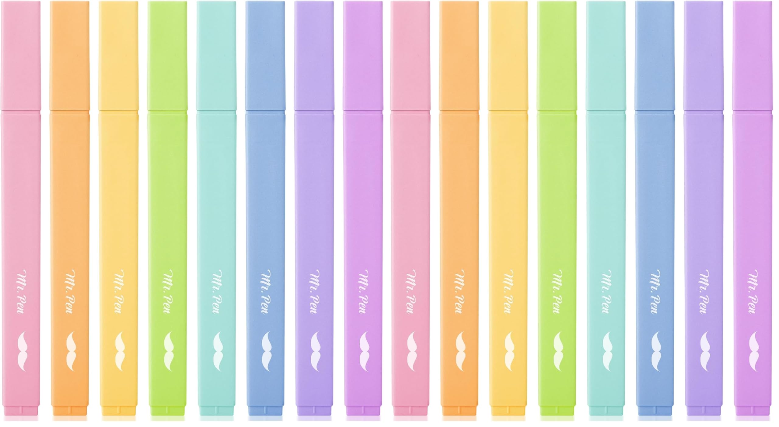 Mr. Pen- Aesthetic Highlighters, 8 Pcs, Chisel Tip, Pastel Candy Colors, Cute Assorted Colors, Bible Highlighters and Pens No Bleed for Bible Pages (Pack of 2)