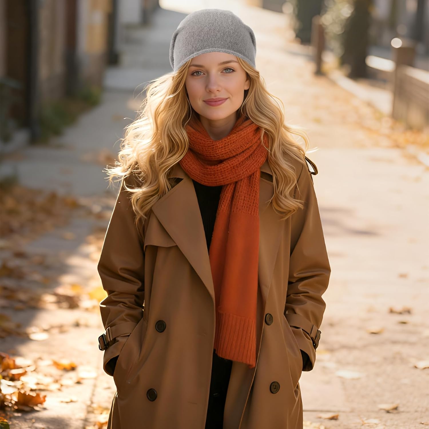 JenPen Knit Slouchy Beanie Hats for Women, Soft Warm Knitted Hat Winter Stretchy Knitted Beanies Cap for Cold Weather Cancer - Image 6