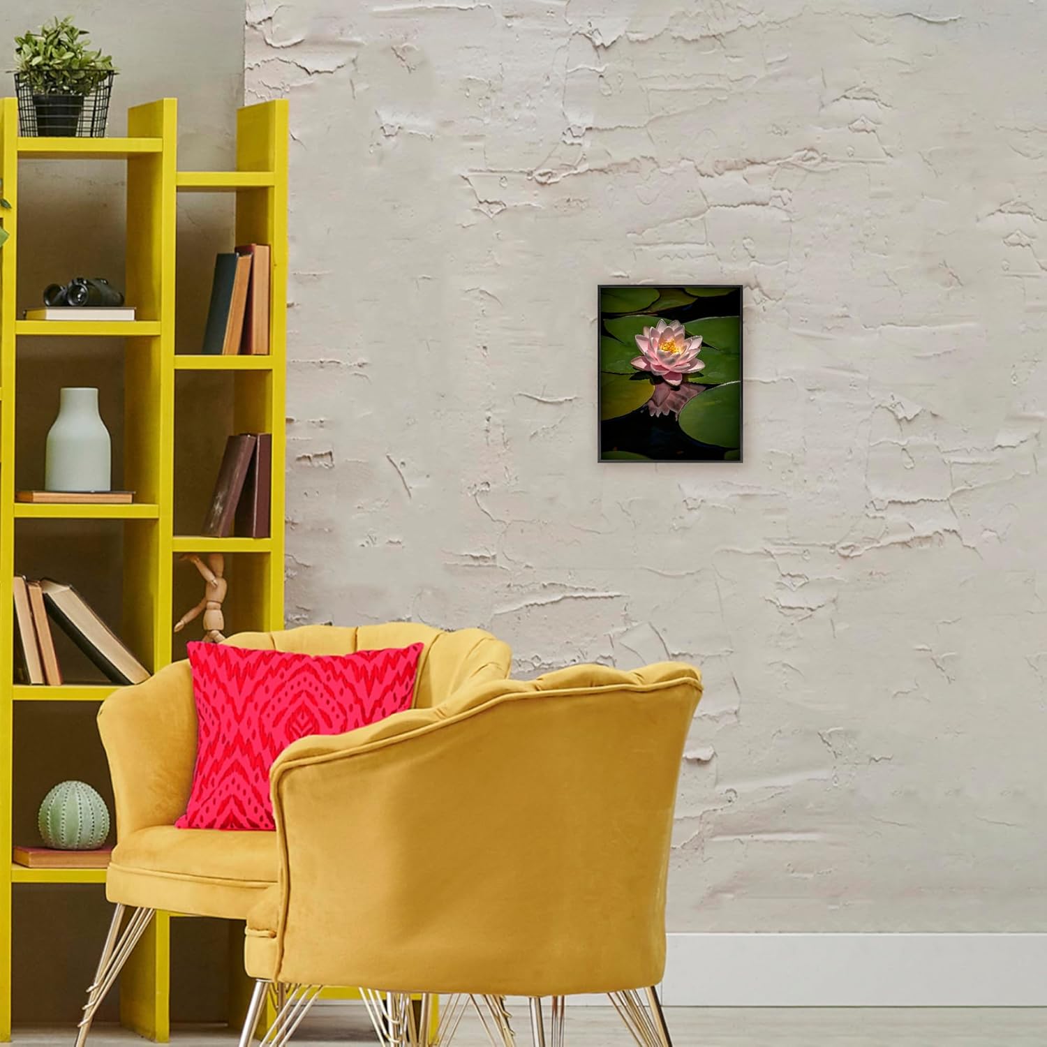Stupell Industries Pink Lotus Among Lily Pads Black Framed Giclee Art, design by Phillip Flowers, 14 x 11