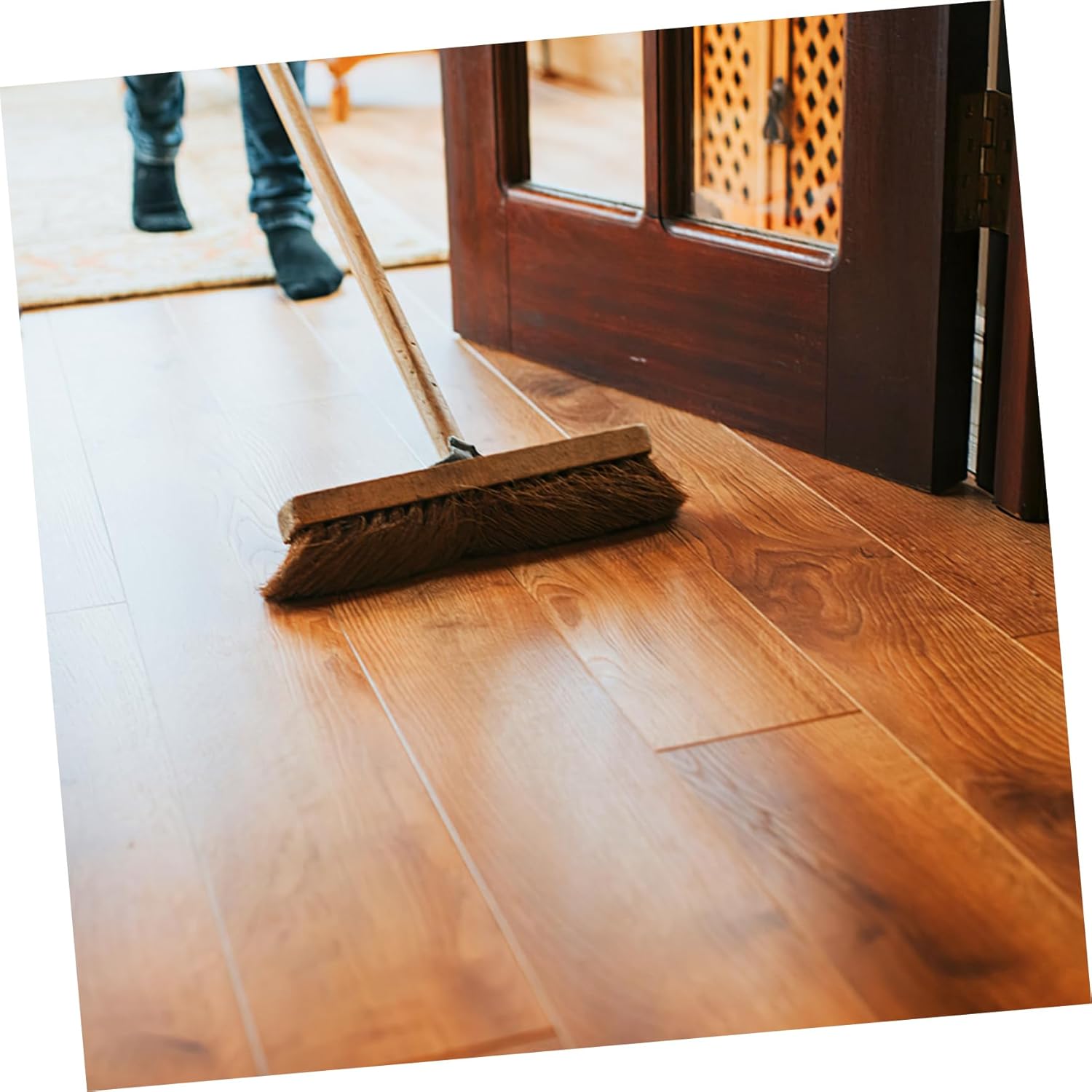 Balacoo 36Pcs Peel and Stick Flooring Tiles Self Adhesive Vinyl Floor Stickers with Realistic Wood Grain Texture Wear Resistant for Homes and Offices DIY Decor