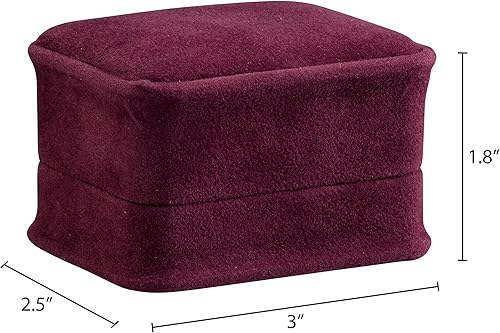 Miniatura 4 de Caja de aretes de terciopelo negro, paquete de 2, gamuza de lujo intensa, elegante estuche de aretes de diamante, con interior de terciopelo negro,