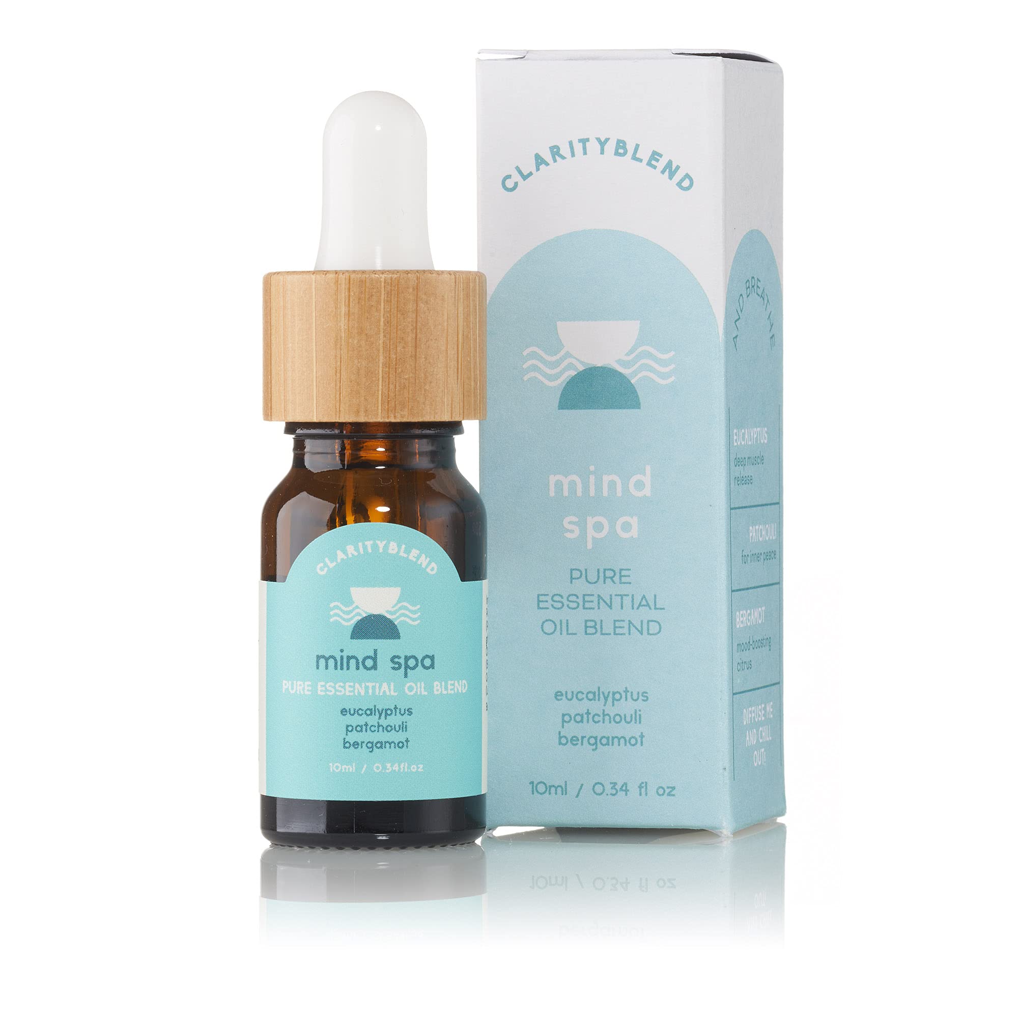 Clarity Blend Aromatherapy Oil for Diffuser 10ml (Mind Spa) - Essential Oils for Diffusers | 100% Pure and Natural Essential Oil Blend for Physical & Mental Wellbeing | Perfect Self Care Gift.