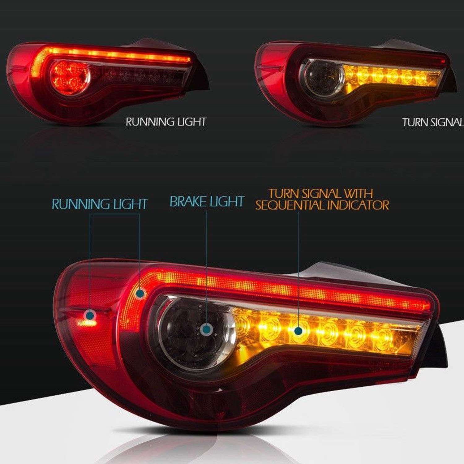 Amazon.com: LED Headlights with Tail Lights Replacement for Toyota