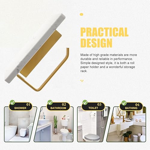 Miniatura 2 de Angoily Soporte para toallas de papel, estante de almacenamiento de baño, estante de baño pequeño, almacenamiento de toallas para baño pequeño,