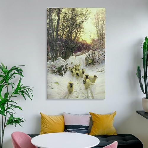 Miniatura 6 de Joseph Farquharson, El Sol Había Cerrado El Día De Invierno, Impresiones De Arte, Arte Vintage, Arte Canvas Art Poster And Wall Art Picture Print