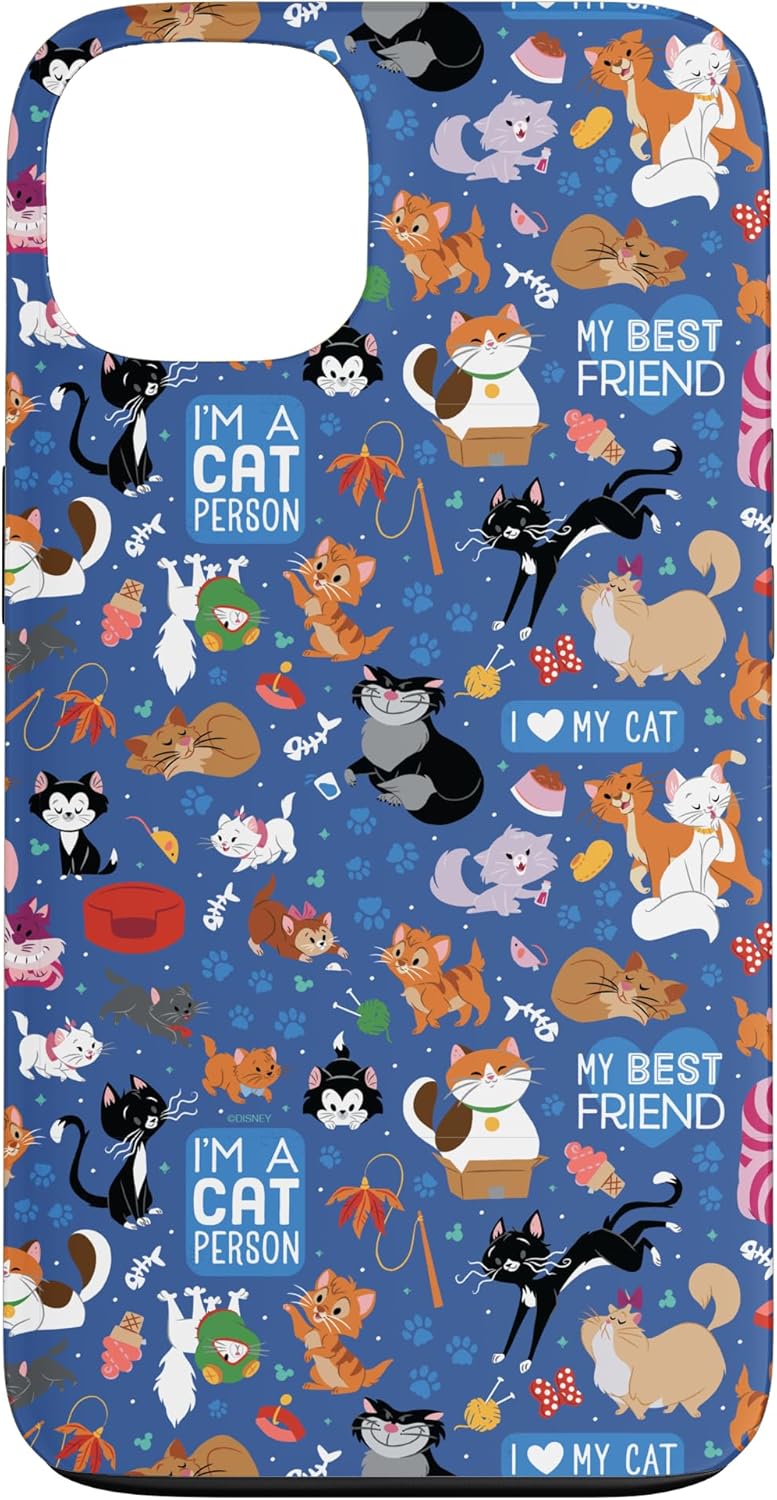 Disney Cats I Love My Cat Blue Case for iPhone 16 Pro Max